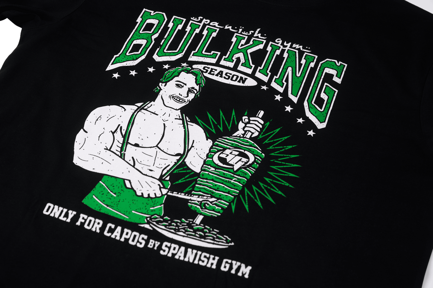 CAMISETA OVERSIZE - ❛Bulking season❜ - NEGRA