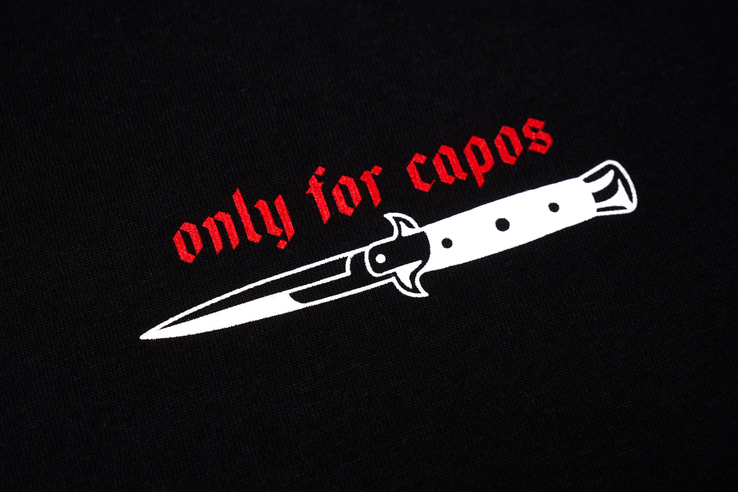 CAMISETA - ❛Only for capos❜ - NEGRA