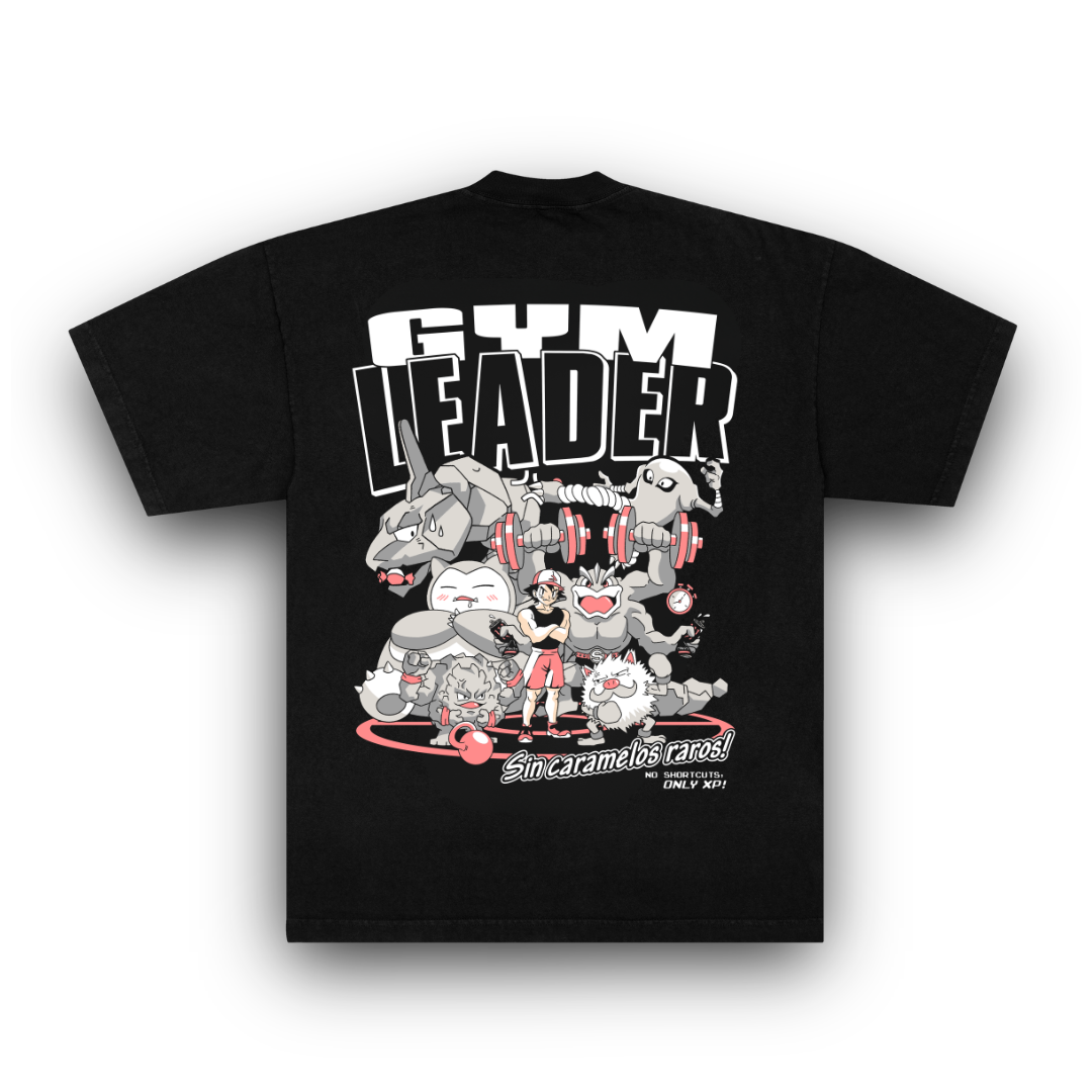 CAMISETA OVERSIZE -  ❛Gym Leader❜ - NEGRA