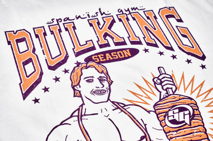 CAMISETA OVERSIZE - ❛Bulking season❜ - BLANCA