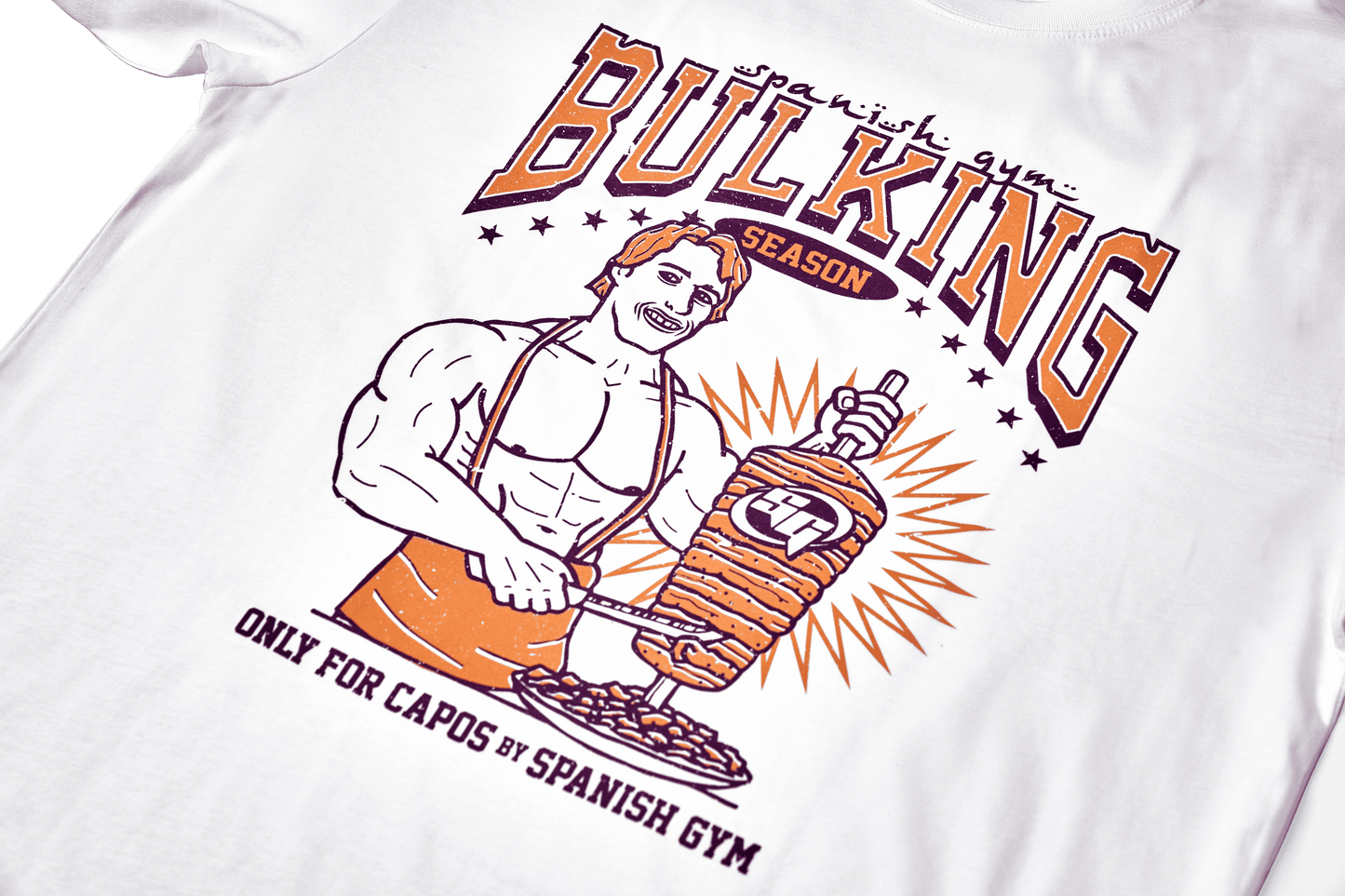 CAMISETA OVERSIZE - ❛Bulking season❜ - BLANCA