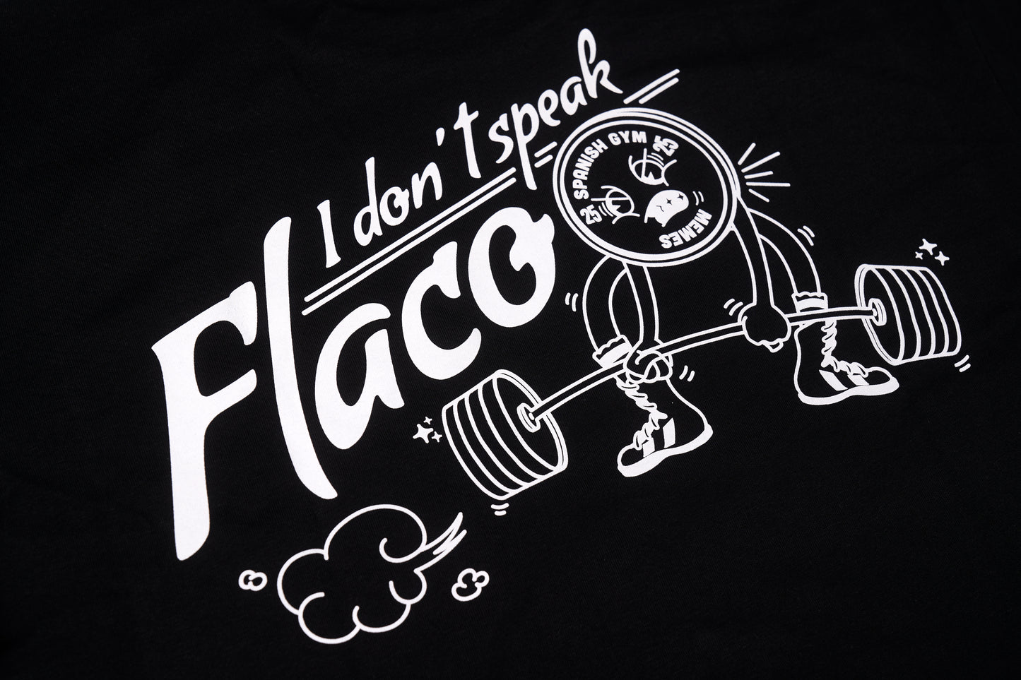 CAMISETA -  ❛I don't speak flaco❜ - NEGRA