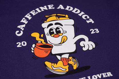 CAMISETA - ❛Caffeine Addict❜ - VIOLETA