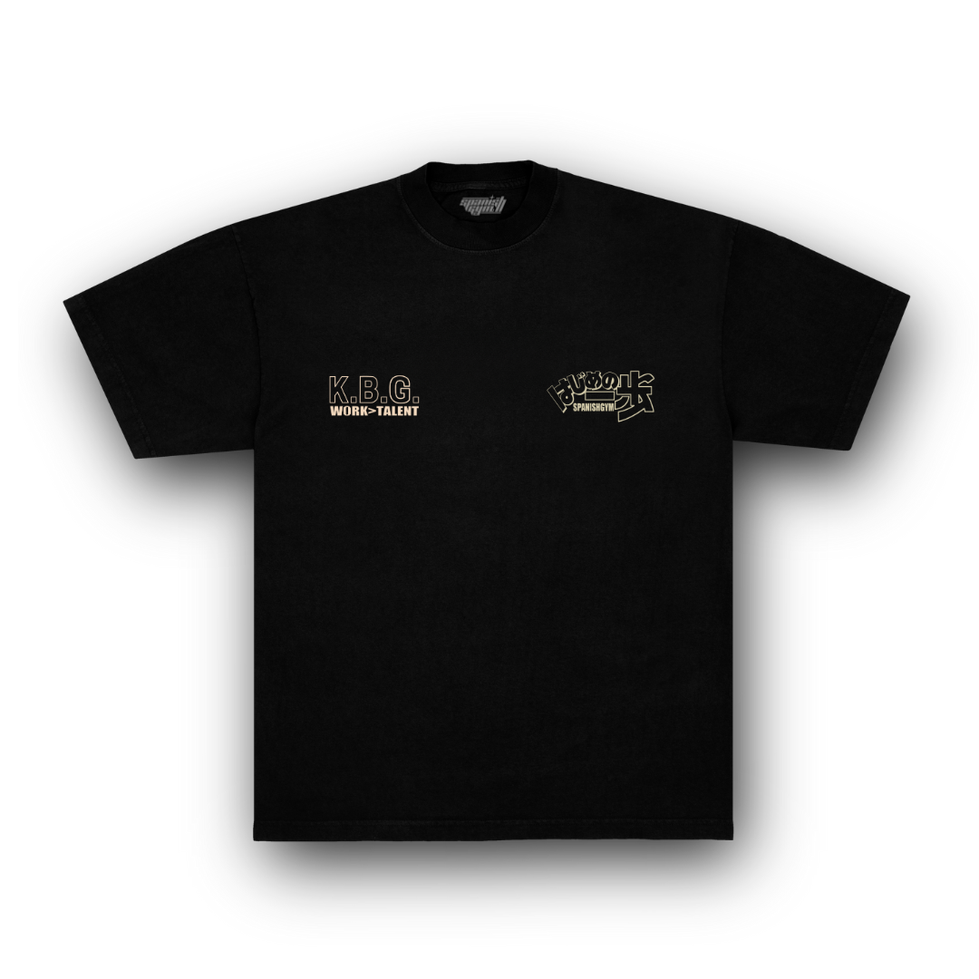 CAMISETA OVERSIZE -  ❛Work>talent❜ - NEGRA