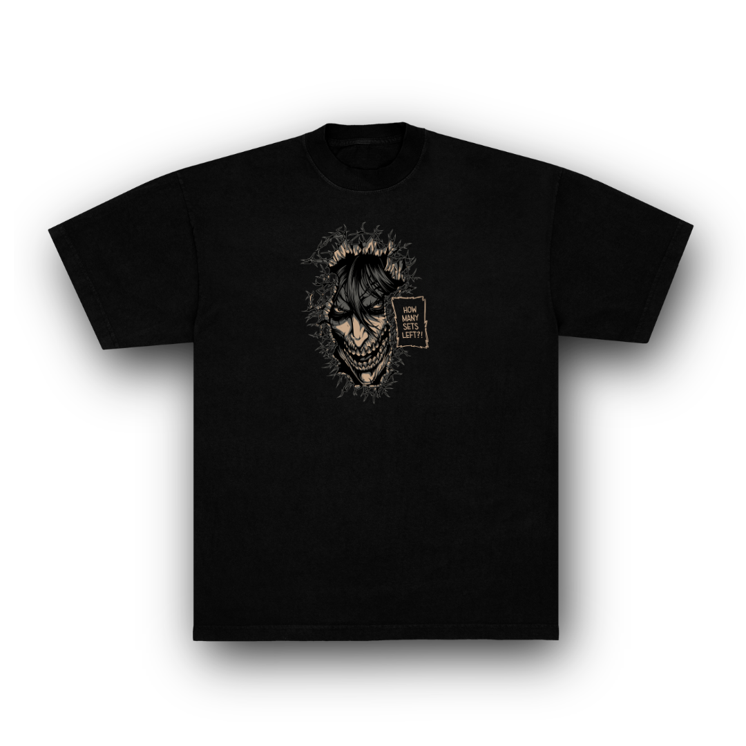 CAMISETA OVERSIZE -  ❛Attack on Skinny Titan❜ - NEGRA