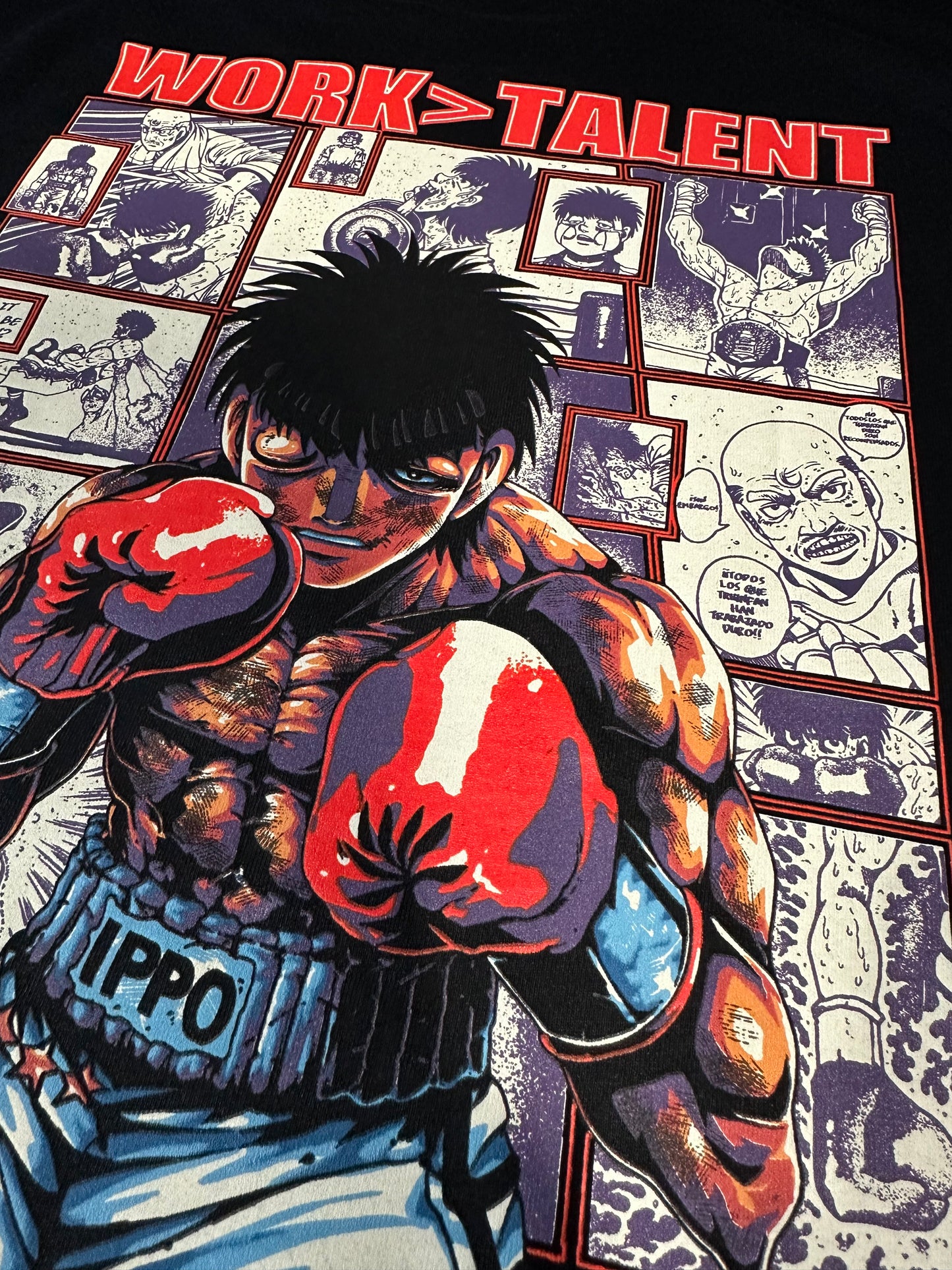 CAMISETA OVERSIZE -  ❛Work>talent❜ - NEGRA