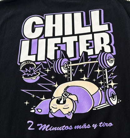 CAMISETA OVERSIZE -  ❛Chill Lifter❜ - NEGRA